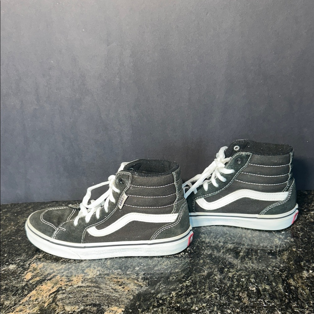 Vans Black and White High-Top Sneakers